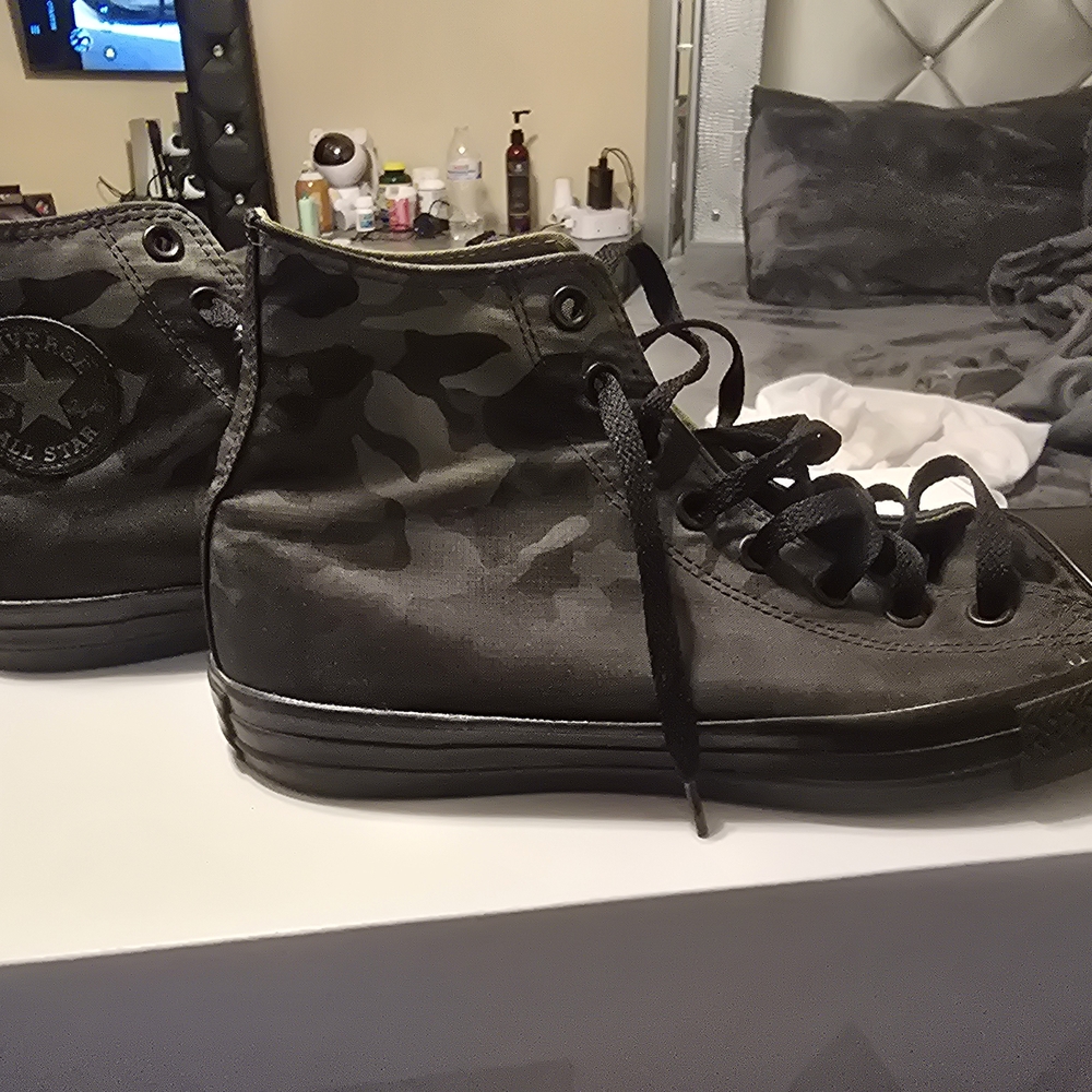 Converse Olive and Black High-Tops